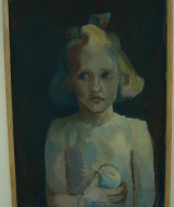 1945_510.Polopostava dívky,kol. 1945,70x96cm,olej na plátně,Galerie Roudnice nad Labem. 007