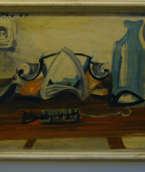1967_367a.Zátiší s uzenáčem 1967, Galerie Klatovy-Klenová,036.png