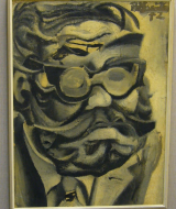 1972_329.Portrét muže s brýlemi II.1972,olej email,51x68cm035