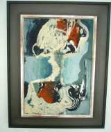 1974_294.Nakousnutá houska(Hlava),1974,30x42cm, akryl na plátně.výst. KV,051